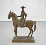 Jorn Pfab Bronze Sculpture, Horse Rider.