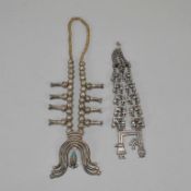 (2) Navajo Silver Necklaces.