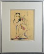 Horst Janssen Crayon and Pencil on Paper, 