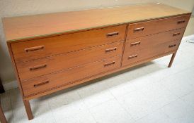 Danish Teak 6-Drawer Dresser.
