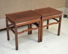 Pair of Oriental Rosewood Side Tables.