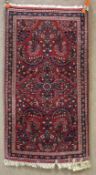 Persian Hand Knotted Rug, 4' x 2'.