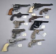 Group of (10) Vintage Toy Cap Guns & Book Jack.