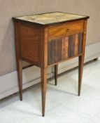 19th C. French Marble Top Nightstand.