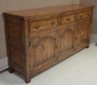 Contemporary Oak 3-Drawer Sideboard.