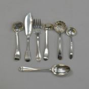 Group of Silver Serving Flatware, 7 Pieces.