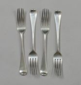 (4) 19th C. English Silver Forks.