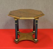 Baker French Empire Style Octagonal Side Table.