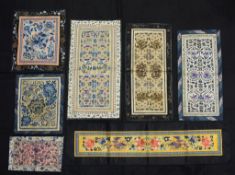 (7) Chinese Embroidered Silk Panels.