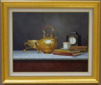 Rino Gonzalez Oil on Canvas, Teatime.