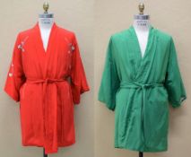 (2) Japanese Polyester Robes.