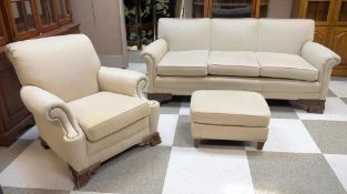 Contemporary Sofa, Armchair & Ottoman.