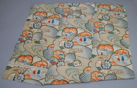 Japanese Embroidered Silk Obi Sash.