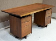 Live Edge Walnut 6-Drawer Desk.