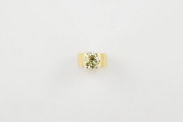 Yellow Gold & Diamond Solitaire Ring.