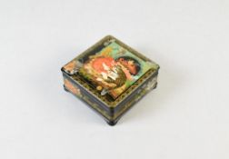 Shemuyakina Kholui Russian Lacquer Box, Cats' House.