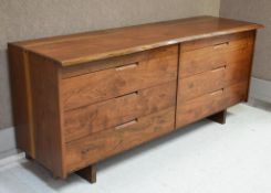 Live Edge Walnut 8-Drawer Dresser.