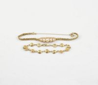 (2) Yellow Gold Bracelets.