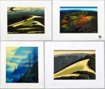 (4) Eyvind Earle Serigraphs, Signed.