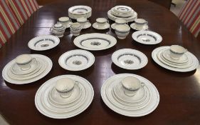 Wedgwood Trentham Porcelain Dinner Service, 58 Pieces.