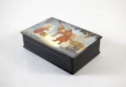 Fedoskino Russian Lacquer Box, Father Frost.