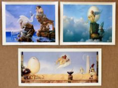 (3) Michael Parkes True Giclees, Signed.