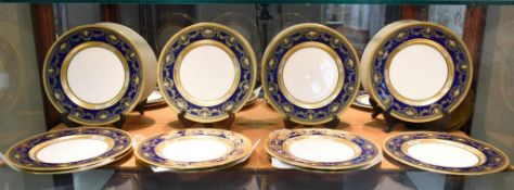 (11) Lenox Cobalt Blue & Gilt Cabinet Plates.