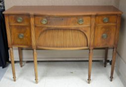 Duncan Phyfe Style Mahogany 6-Drawer Sideboard.