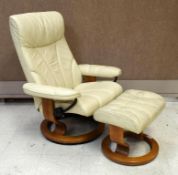Ekornes Stressless Leather Chair & Ottoman.