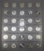 (31) Franklin Silver Half Dollars.