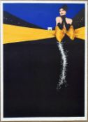 Rene Gruau Pencil Signed Serigraph, Paris en Vogue.