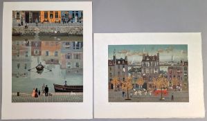 (2) Michel Delacroix Lithographs, L'Artiste (E.A) & Marchand de Farine.