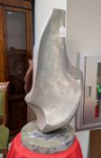 Keith Bickford Cast Metal Abstract Sculpture, 