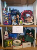 (2) Shelves Of Christmas Incl. Music Box, M & M Toys.