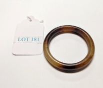 Brown Jade Bangle Bracelet.