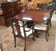 Kindel Furniture Queen Anne Style Mahogany Table With 8 Chairs.