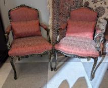 Pair Of French Provincial Style Armchairs.