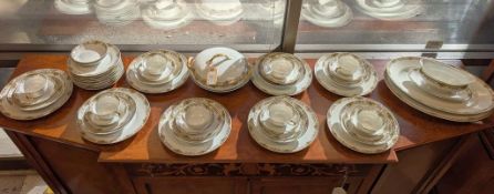 Uc Limoges Porcelain Dinner Service, 54 Pieces.