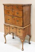George I Walnut High Chest, 2nd Quarter 18th C.