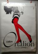 Rene Gruau Lithograph Poster, Calze Ortalion.
