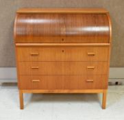 Egon Ostergard Swedish Teak Roll Top Desk.