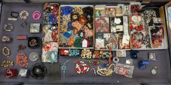 Large Group Of Costume Jewelry Incl. Necklaces, Rings.