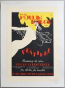 Rene Gruau Poster, Bal du Moulin Rouge Festival.