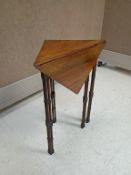 Mahogany Drop Leaf Side Table.