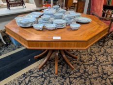 Modern Design Mixed Woods Octagonal Top Center Table