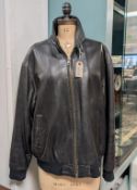 Faconnable Men's Leather Jacket, Size L.