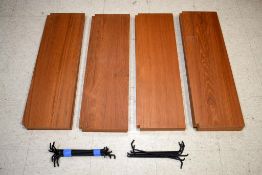 (9) Teak Shelves (for Wall Unit).