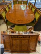 New Empire Collection Burl Wood Dining Table & Sideboard.