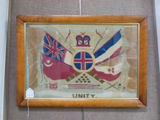19th C. English Woolwork Picture.