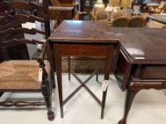 Mahogany Drop Leaf Side Table.